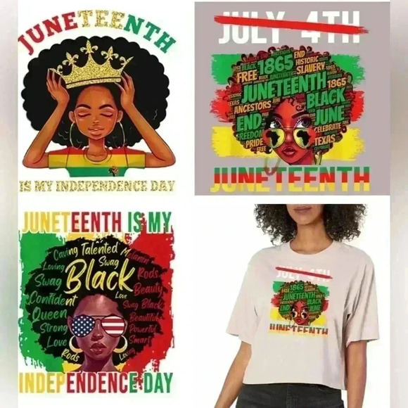 8SetsW/8Pc’s (64Sheets)Juneteenth Iron On Heat Transfer Clothing Decorations NEW - Picture 11 of 15